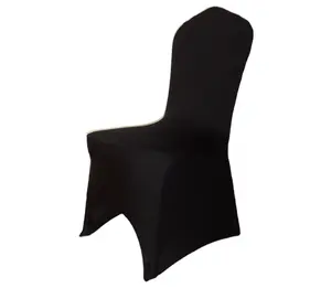 Fábrica de atacado preto expansão stretch spandex tampa da cadeira para cadeiras do banquete de casamento