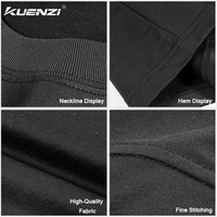 T-shirts personnalisés Kuenzi, coupe classique, 50,61 % coton, 42,07 % polyester, 7,32 % élasthanne, 260 GSM, doux, respirants, pour hommes