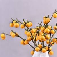 Kunstmatige kersentomaten tak 68cm, nep tomatenstoot met 11 vruchten voor thuis, kantoor, hotel, bruiloft, vaasdecoratie, groothandel