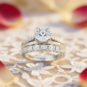 Anello di fidanzamento classico con diamanti in oro bianco per donna, diamanti naturali taglio brillante rotondo, colore D, modello A027 - Product Image 2