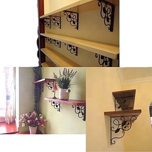 WEKIS Cast Iron Triangle <b>Bracket</b> High Quality Antique Wall Mounted <b>Black</b> <b>Shelf</b> Support Rack Display Organizer - Product Image 5