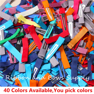 Pinces à <span class=keywords><strong>cheveux</strong></span> doublées en alligator, barrettes à <span class=keywords><strong>cheveux</strong></span> enveloppées de ruban, fournitures pour la fabrication de nœuds et accessoires de coiffure DIY - Product Image 4