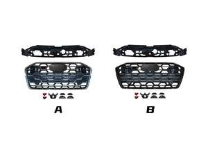 Nouvelle <span class=keywords><strong>calandre</strong></span> RS6 chromée en nid d'abeille en plastique pour <span class=keywords><strong>Audi</strong></span> <span class=keywords><strong>A6</strong></span> S6 C8 C8 PA 2019-2025 Facelift - Product Image 2
