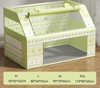 Nouveau modèle de lit pour chat respirant d'été, lit pour chien, villa portable pour animaux de compagnie, cage de reproduction rectangulaire pour chat, accessoire pour animaux de compagnie