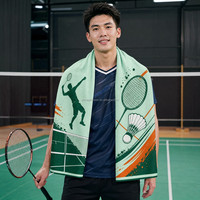 Serviette de sport en coton 100% personnalisée avec impression numérique, qualité contrôlée, directement de l'usine