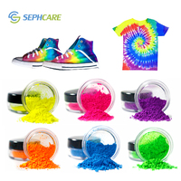 Poudre de pigment fluorescente multicolore Sephcare pour des effets de teinture et de coloration de tissus vifs