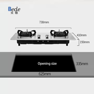 Dual-sử dụng thép không gỉ Countertop bếp Bếp Hai đầu đốt LPG khí tự nhiên tương thích Tempered Glass bảng cho RV hộ gia đình - Product Image 6