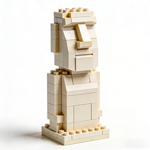 Set di Blocchi di Costruzione in Plastica Personalizzabili Fai-da-Te per Esposizione di Sculture Classiche, Regalo Commemorativo per Adulti - Product Image 1