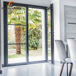 High Quality Aluminum <b>White</b> French Door Glass Entry Door Interior French Swing for Villa Aluminum Alloy <b>Frame</b> Decorative - Product Image 4