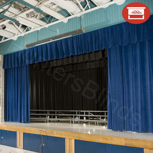 Nouveau design Rideau de fond de scène réglable motorisé manuel en velours rouge en tissu doux - Product Image 3