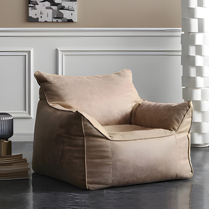 Copridivano pigro di lusso PU finta pelle scamosciata <span class=keywords><strong>Pouf</strong></span> sedia per camera da letto soggiorno giardino - Product Image 3