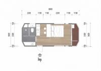 Maison conteneur V5B 31,68 m² préfabriquée, capsule spatiale mobile avec balcon