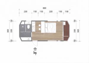 Casa Container V5B 31,68 mq Prefabbricata Modulare Tipo Capsula Spaziale con Balcone - Product Image 6