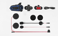 Casque de moto avec écouteurs stéréo sans fil BT 5.2, mains libres, avec microphones, écouteurs pour casque de moto, haut-parleur MP3