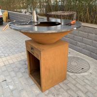 Barbecue en bois de corten à vente rapide pour cuisson extérieure