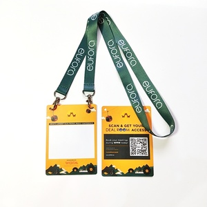 Tùy Chỉnh Móc Kép Polyester Dây Buộc Với Kỹ Thuật Số Thăng Hoa Lụa Màn Hình In Ấn Cho Doanh Nghiệp Nhập Vào Huy Hiệu Chủ Thẻ - Product Image 4
