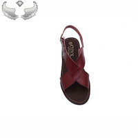 Sandales plates en cuir pour femmes, style romain, à bout ouvert, à brides croisées, ajourées, pour la plage et l'extérieur, tendance, pour le commerce international, faible MOQ pour essai