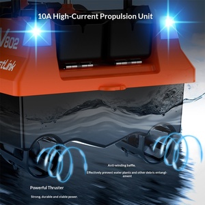 Nuevo Bote Cebador a Control Remoto V802Pro 2025 con GPS, Posicionamiento Preciso, Alcance de 500m, 4 Compartimentos, 3kg de Cebo, Batería Integrada, ABS Negro - Product Image 3