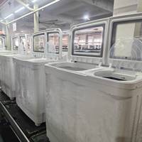 Lave-linge semi-automatique portable OEM/ODM 15 kg à double cuve avec essoreuse intégrée pour usage domestique