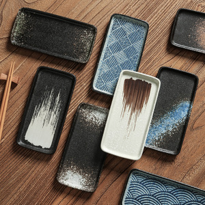 Phong Cách Nhật Bản 7.5 Inch Sứ Sushi Tấm Phẳng Đồ Ăn Chất Lượng Cao Sang Trọng Gốm Tấm Món Ăn Hình Chữ Nhật Tấm - Product Image 4