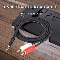 1.5M 1080P Composant HD Audio Vidéo HDTV Câble PVC Gainé 3 RCA AV pour HDMI Set-Top Box TV Projecteur Caméra Voiture Ordinateur