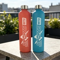 Bouteille d'eau de 1000 ml en PC, grande capacité, pour le sport en extérieur, style moderne, bouteille de camping avec méthode de consommation directe, motivante