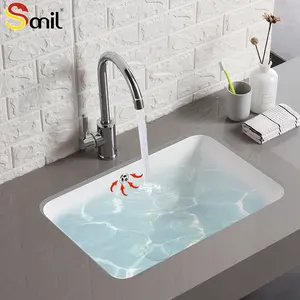 Undermount Ceramic Sink Rectangular Hand Washing Basin Small Washbasin