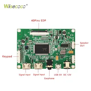 13.3 بوصة 133 بوصة Wisecoco Lvds 40 دبوس عالية الدقة 2K Edp Ips محمول Tft LCD شاشة عرض وحدة ألواح شمسية مع مجلس
