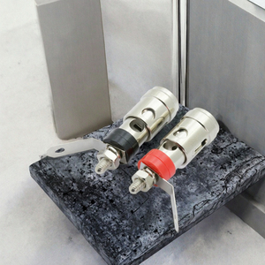 Ücretsiz-lehimleme ses Video hoparlör amplifikatör Subwoofer adaptörü pirinç bağlama sonrası bağlantı kablosu terminalleri itme tarzı - Product Image 2