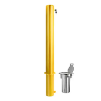 Poteau verrouillable pour l'extérieur Bollards amovibles en acier inoxydable métallique Bollard flexible pour le trafic