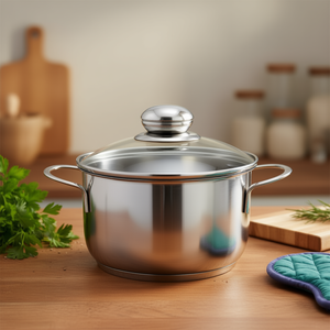 Meat <b>Pot</b> Saturn <b>Pot</b> Glass Lid Stainless Steel Soup Stock <b>Pot</b> - Product Image 3