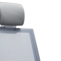 Chaise de bureau ergonomique JOHOOFURNITURE avec appui-tête, cadre gris, vente directe usine, chaise de bureau confortable avec coussin épais