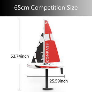 Vente en gros de voiliers télécommandés COMPASS 650 mm, corps en ABS, jouets radiocommandés en plastique, bateau à voile RC pour enfants - Product Image 5