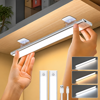 Lampu Tangga Sensor Gerak 3-CCT USB-C Isi Ulang Lampu Malam Nirkabel Magnetik untuk Keamanan Tangga Lorong