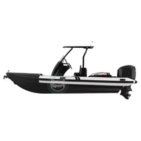 Bateau pneumatique rigide en aluminium de 22 pieds 680 avec console centrale, yacht de luxe RIB à vendre
