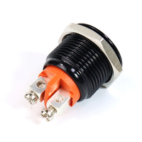 Interruptor de botón pulsador de 16mm NC normalmente cerrado Mini eléctrico impermeable momentáneo 1NC pequeños interruptores de Metal parada de arranque
