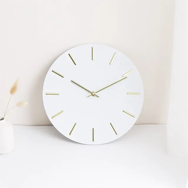 MDF Hot Sale New Product Plastic Round quartz custom wall clock