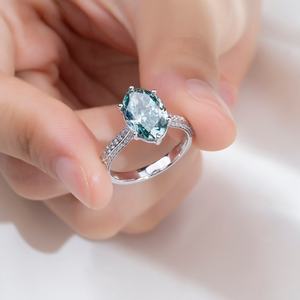 Custom IGI Certificate Gold Jewelry PT950 Oval Cut 3.11CT VS1 <b>Lab</b> Grown Diamond Ring - Product Image 4