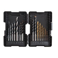 GARLOS – Lot de 16 forets combinés HSS à queue droite (2-6mm/4-8mm/3-8mm) pour perçage métal/bois/béton, boîte plastique, garantie 1 an