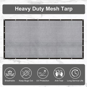 Bâche en tissu industriel robuste 10x12FT pour plantes, toile d'ombrage en maille tricotée, filet <span class=keywords><strong>de</strong></span> protection robuste - Product Image 2