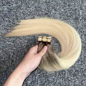 2024新しいロシアの髪の見えないテープの二重描画100% バージンヘア注入ヘアエクステンション18インチSB #