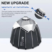 TRIOPO 70/90/120cm Softbox parabolique Bowens Mount Soft Boxes avec grille en nid d'abeille Photographie Deep Softbox