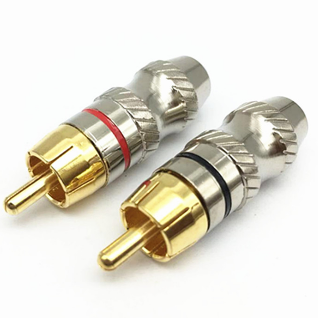 Bxon Zinc Shell RCA Plug RCA Terminal Male RCA Copper Connector