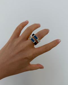 Bague de composition Ring01 en or jaune 14K avec diamants, vente en gros de bijoux fins, fabricant de bijoux modernes sur mesure, fournisseur OEM ODM - Product Image 1