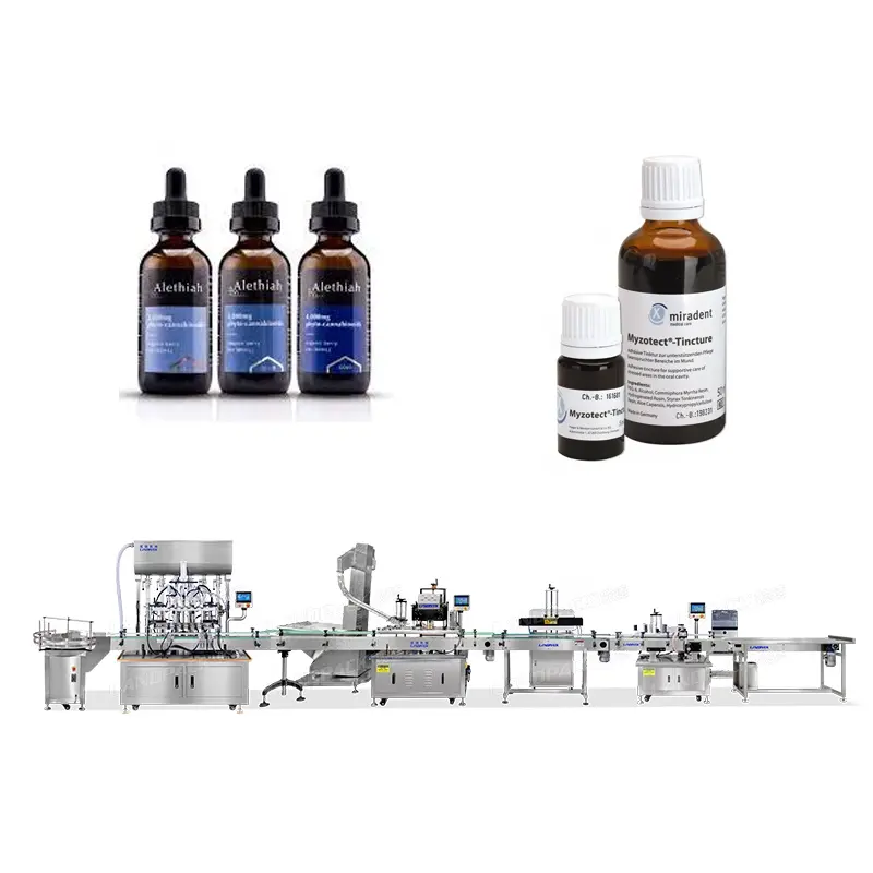 China Small Volume Syrup Mosquito Liquid Tincture Bottle Filling And Capping Machine