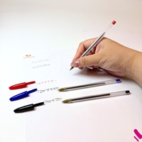 Stylo Bille en Gros 1,0 mm en Plastique à Clic, Encre Noire Bleue Rouge, Logo Personnalisé, Écriture Fluide pour Bureau, École, Événements, Cadeaux en Vrac