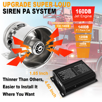 Speaker Sirine 12V/24V 200W Performa Tinggi, Amplifier Sirine Mobil, Klakson untuk Ambulans dan Mobil Pemadam Kebakaran