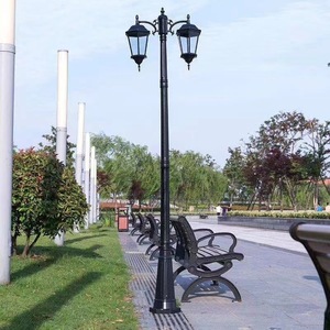 เสาไฟถนน LED พลังงานแสงอาทิตย์ หัวคู่ ทองเหลือง IP54 แสงขาว 3500K อายุการใช้งาน 25000 ชั่วโมง รับประกัน 10 ปี พร้อมเซ็นเซอร์ตรวจจับความเคลื่อนไหว - Product Image 3