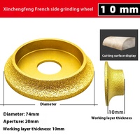 Meuleuse d'angle magique roue à lamelles demi-disque de meulage pour bord de carrelage pierre marbre diamant-chanfreinage rainurage coupe outils abrasifs