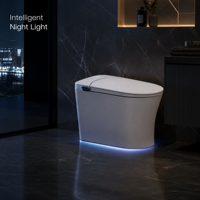 WC intelligent avec bidet intégré, chasse d'eau automatique, siège chauffant pour salle de bain, ensemble WC monobloc en céramique pour la rénovation de la maison